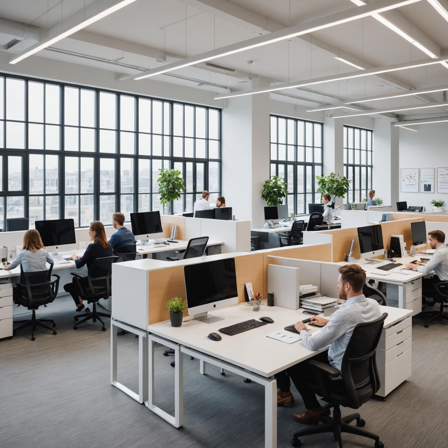 Professional cleaner wiping down an office desk