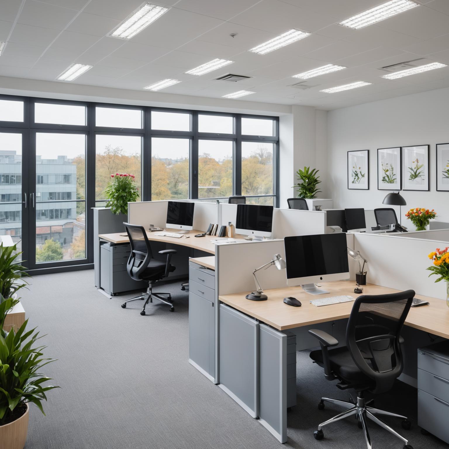 Clean modern office space