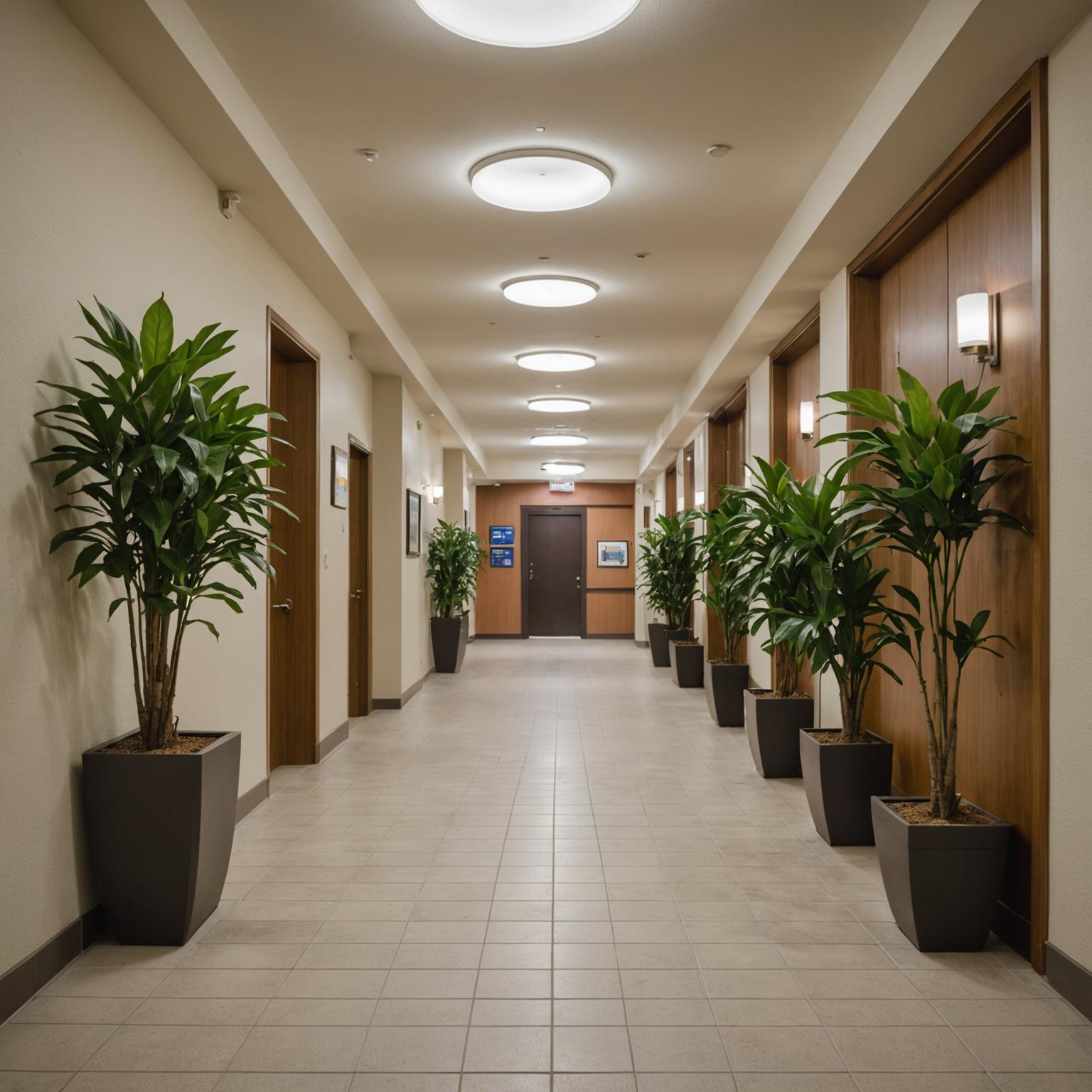 Clean residential common area in a strata building