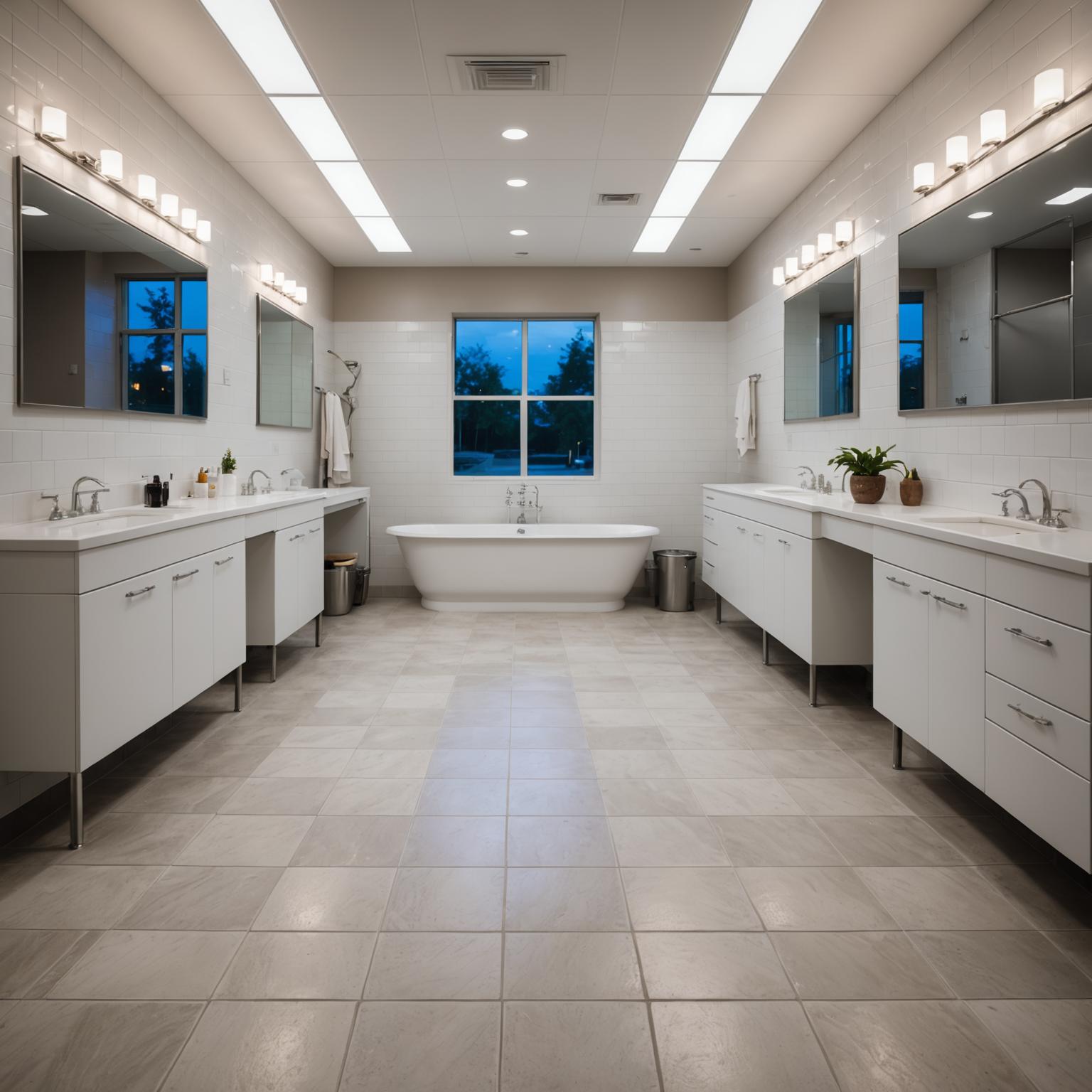 Tile and grout surface being professionally restored and cleaned