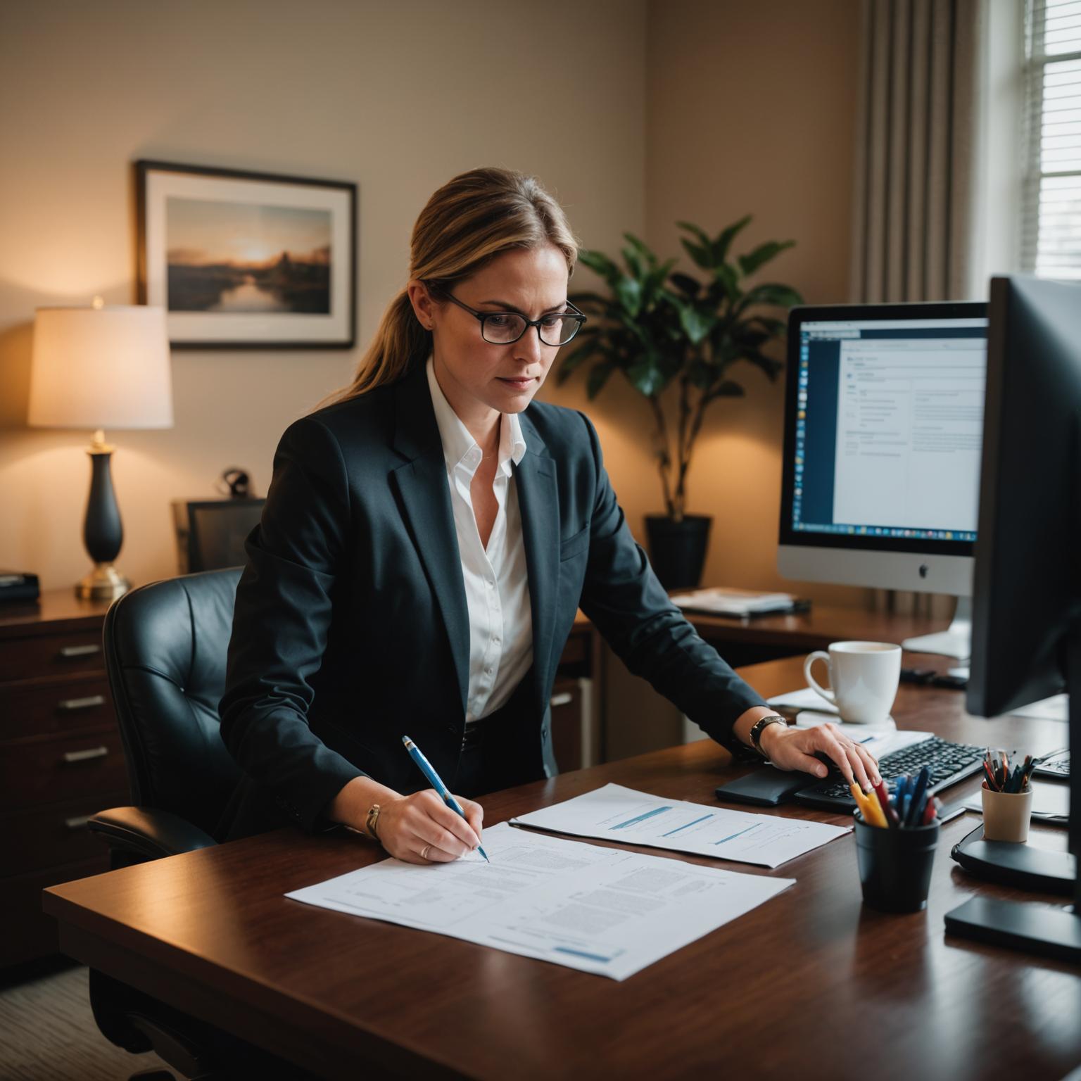 Professional office space after thorough commercial cleaning